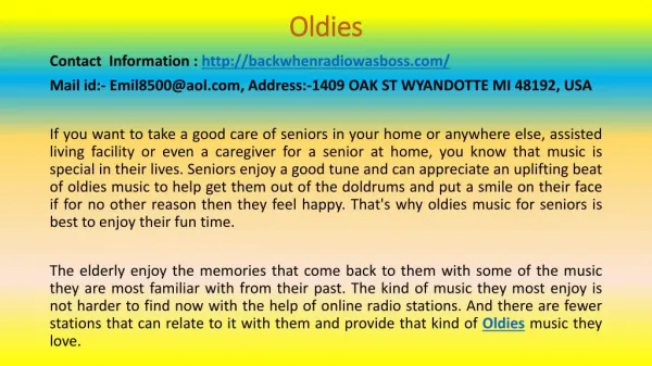 Give Oldies Music Ideas for seniors to Make Them Happy