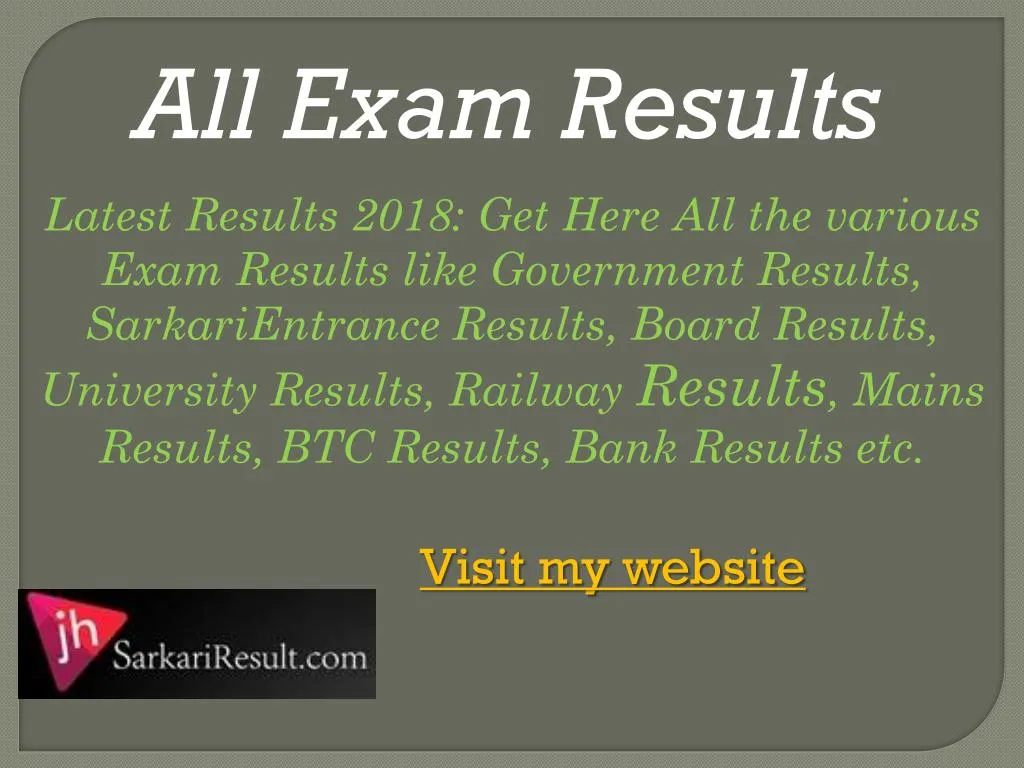 all exam results