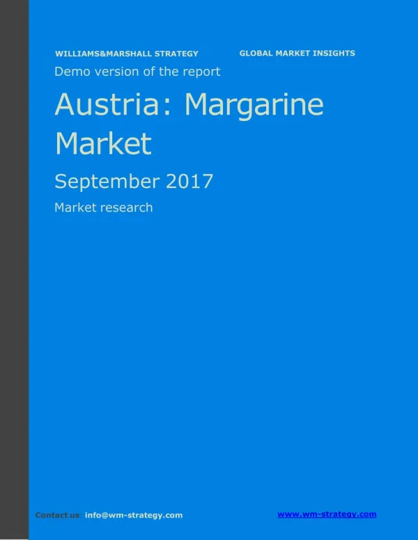 WMStrategy Demo Austria Margarine Market September 2017