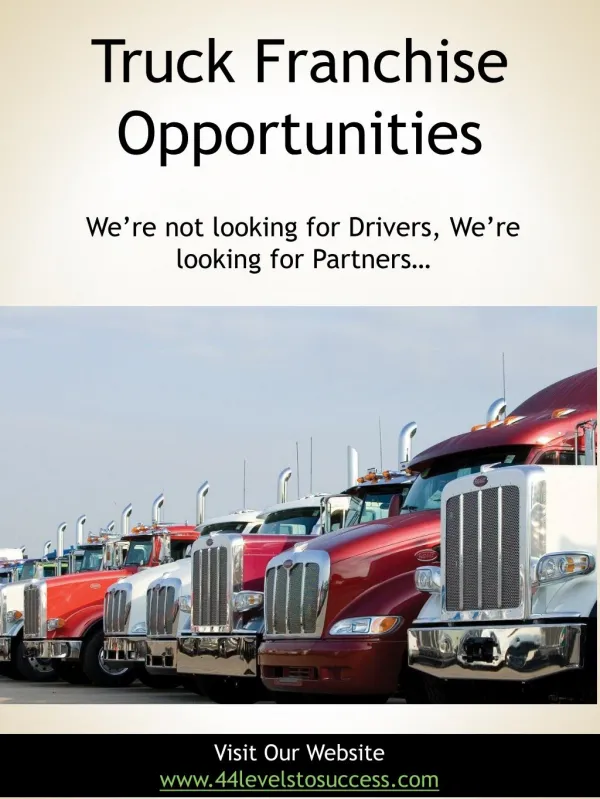 Truck Franchise Opportunities