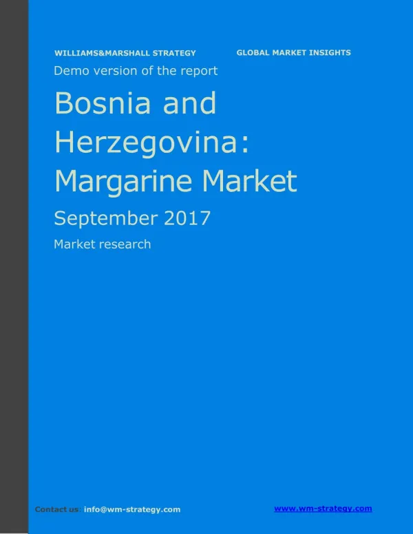 WMStrategy Demo Bosnia and Herzegovina Margarine Market September 2017