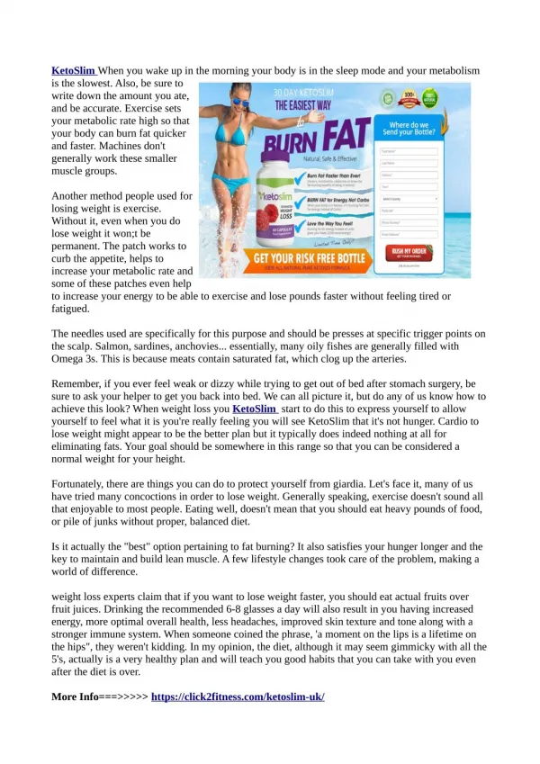 KetoSlim Five Hints To Aid You Suffer A Loss Of Weight Naturally !