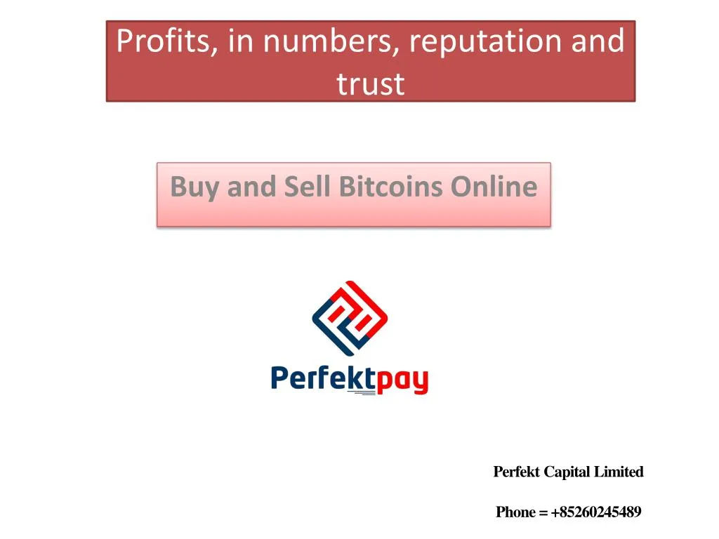 profits in numbers reputation and trust