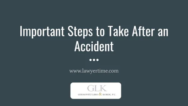 Important Steps To Take After An Accident