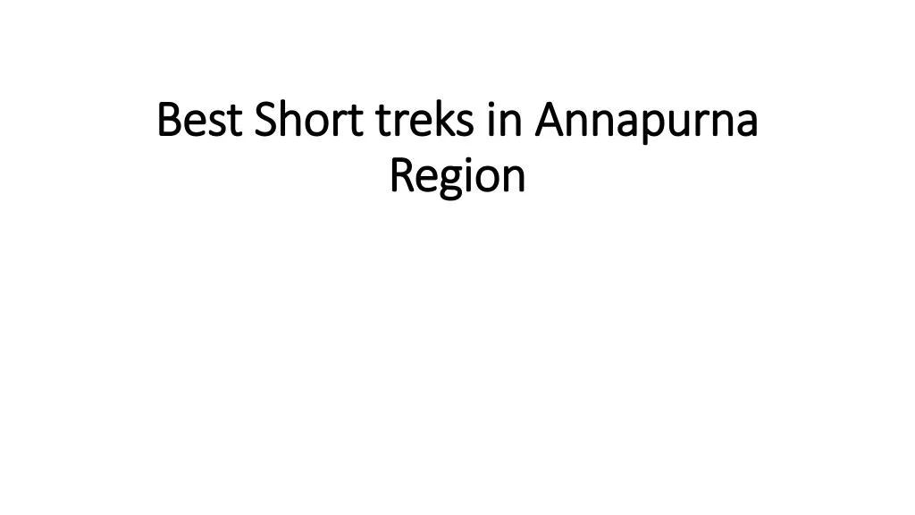 best short treks in annapurna region