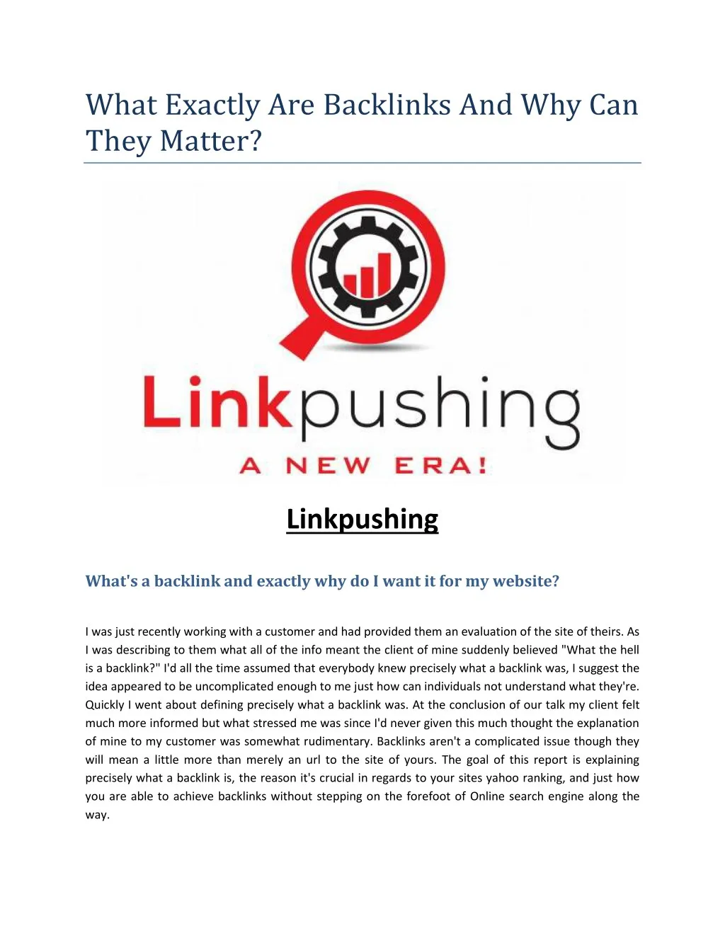 what exactly are backlinks and why can they matter