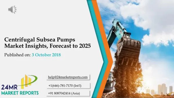 Centrifugal Subsea Pumps Market Insights, Forecast to 2025