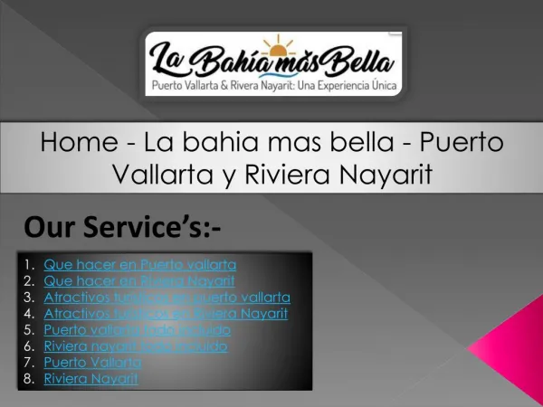 Home - La bahia mas bella - Puerto Vallarta y Riviera Nayarit