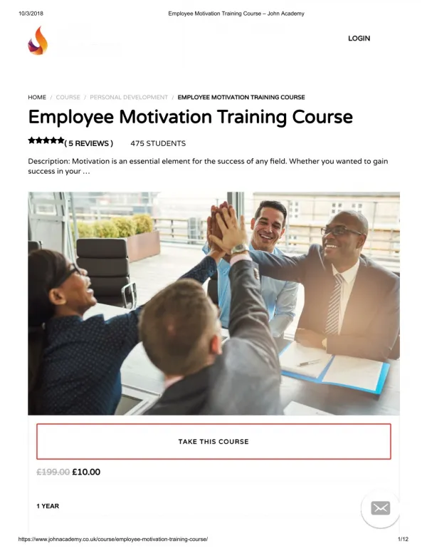 Employee Motivation Training Course - John Academy