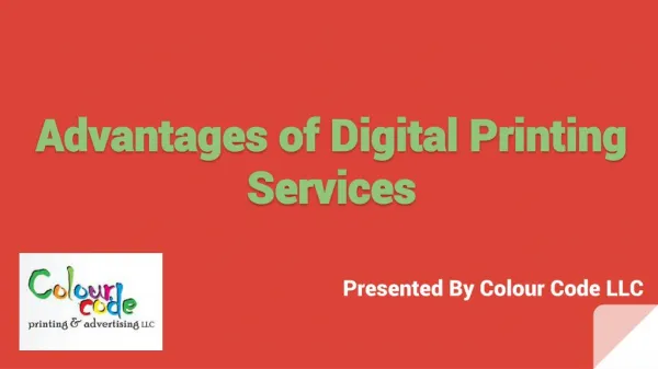 Digital Printing Services in Dubai | Colour Code