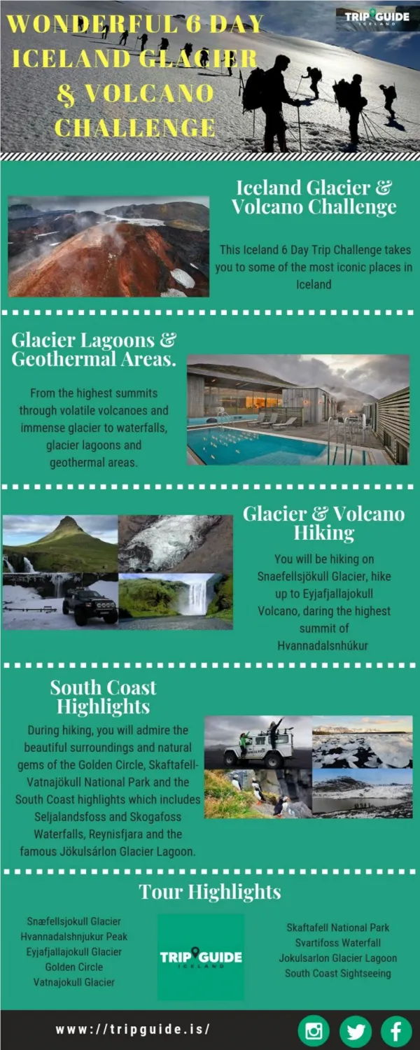 Wonderful 6 Day Iceland Glacier & Volcano Challenge