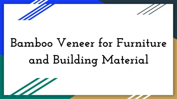 Bamboo Veneer for Furniture and Building Material