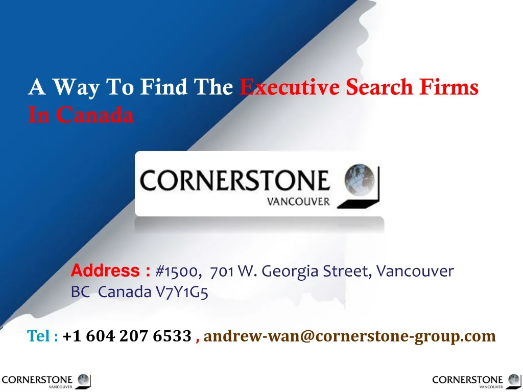 a way to find the executive search firms in canada