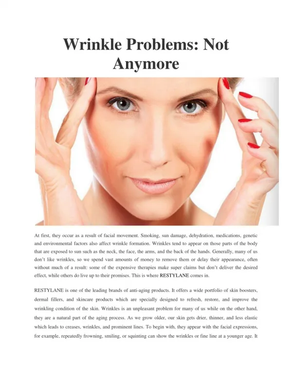 Wrinkle Problems: Not Anymore