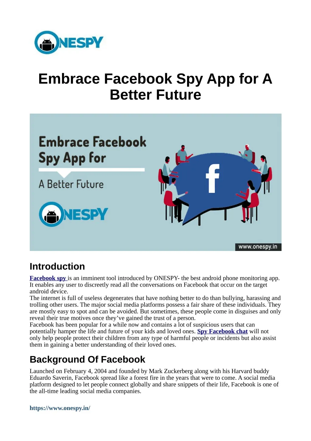 embrace facebook spy app for a better future