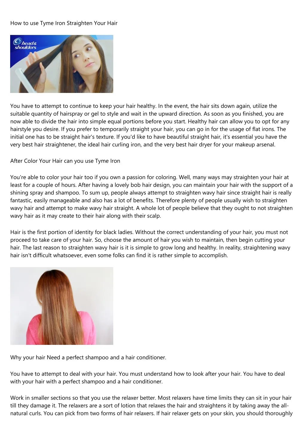 how to use tyme iron straighten your hair