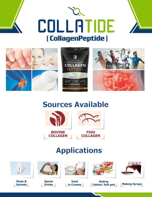Collatide (Collagen Peptide)-Marine,Bovine,Chicken sources