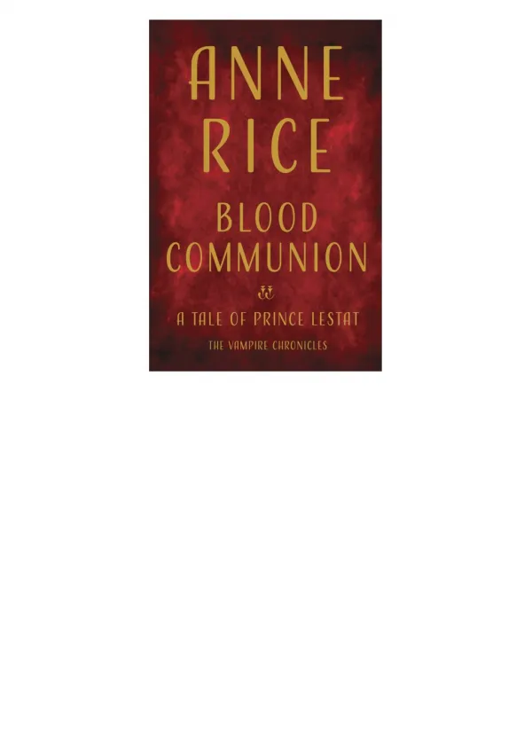 [PDF] Blood Communion