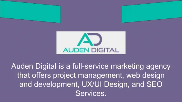 UX & UI Design - Auden Digital