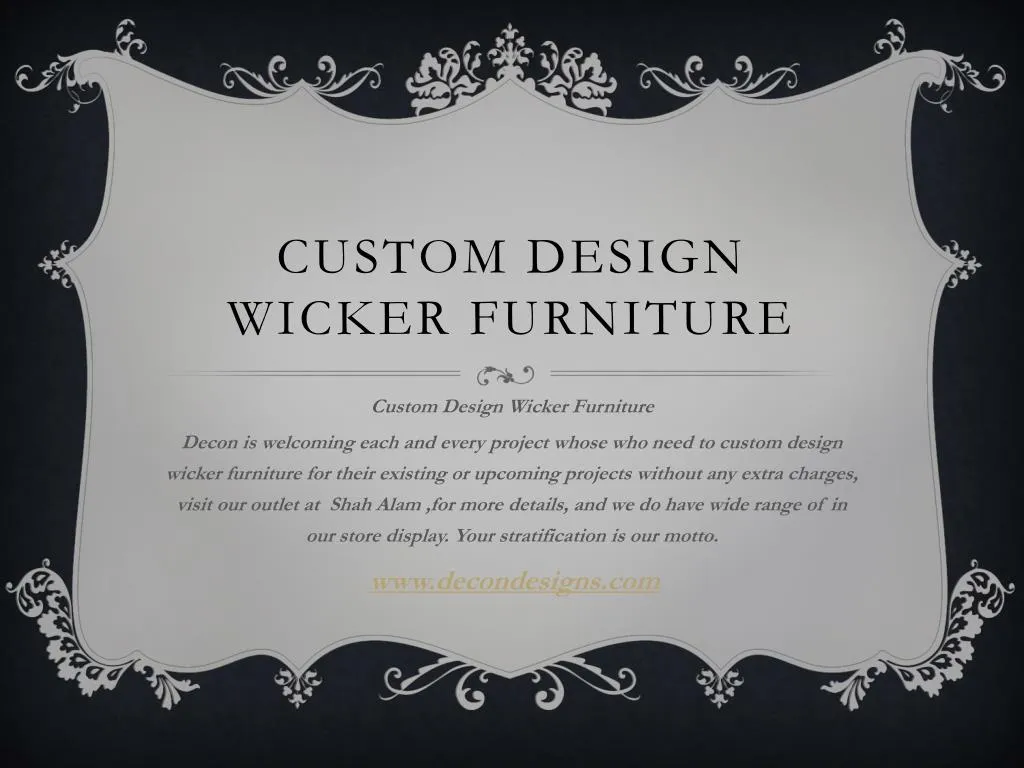 custom design wicker furniture