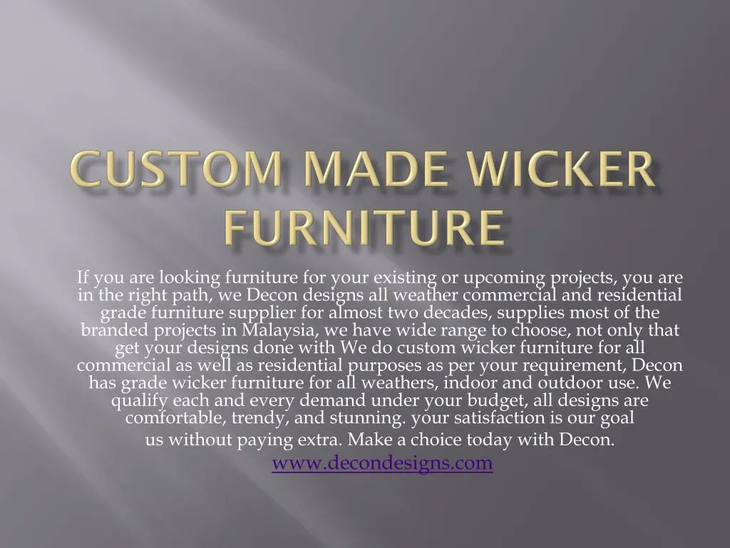 custom made wicker furniture