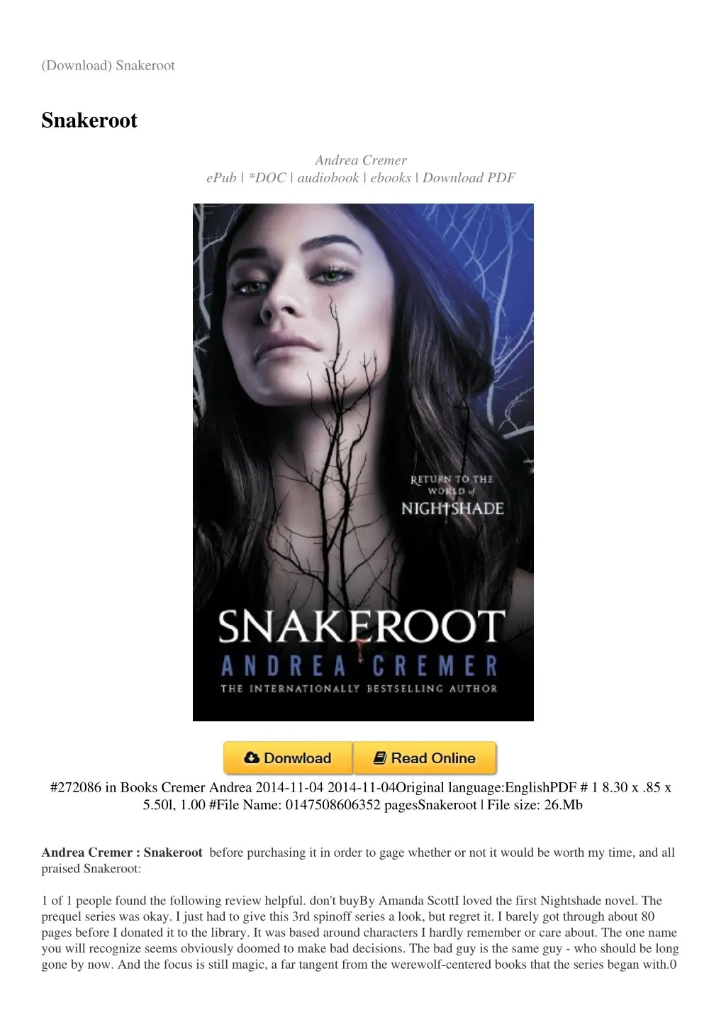download snakeroot