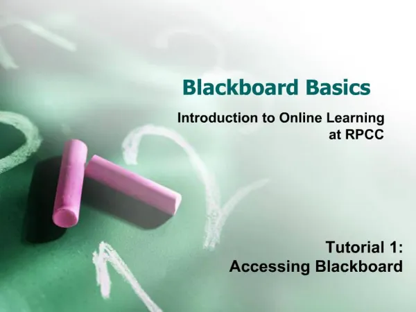 Blackboard Basics