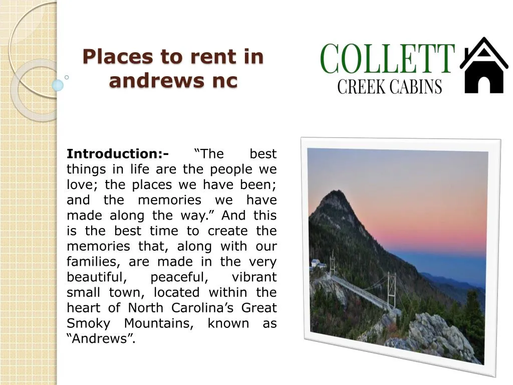 places to rent in andrews nc