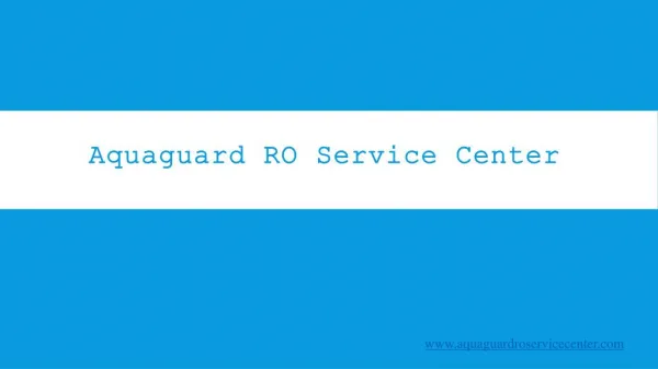 Aquaguard RO Service @ 9212222051