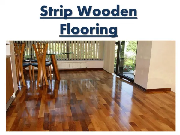Strip parquet flooring