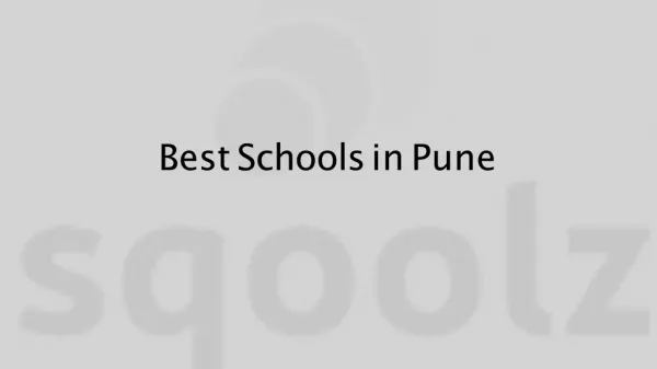 Best Schools in Pune