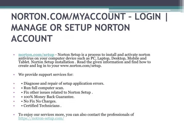 norton com myaccount login manage or setup norton account