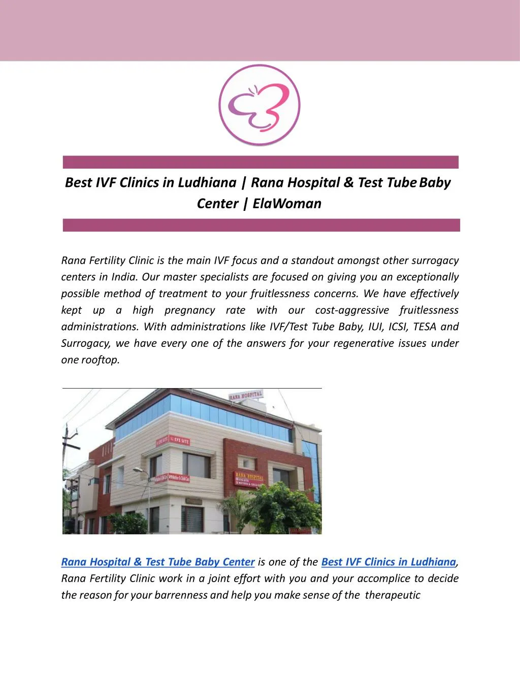 best ivf clinics in ludhiana rana hospital test