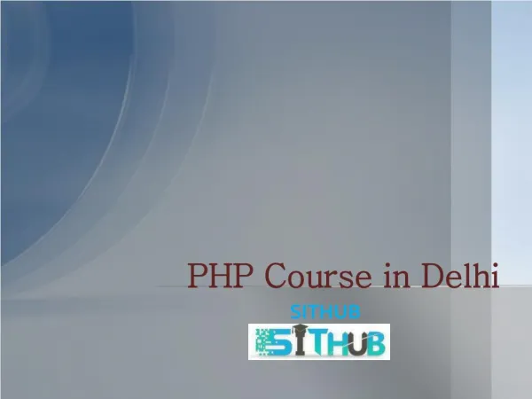 PHP Training in Delhi | PHP Course | SITHUB