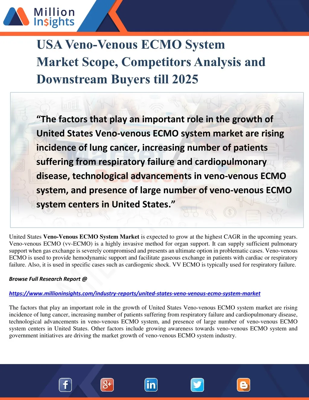 usa veno venous ecmo system market scope