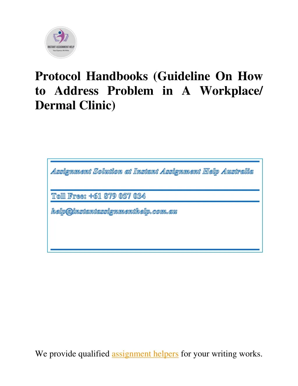 protocol handbooks guideline on how to address