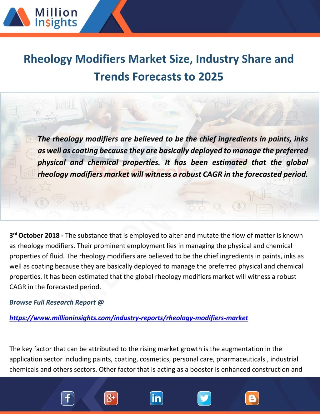 rheology modifiers market size industry share