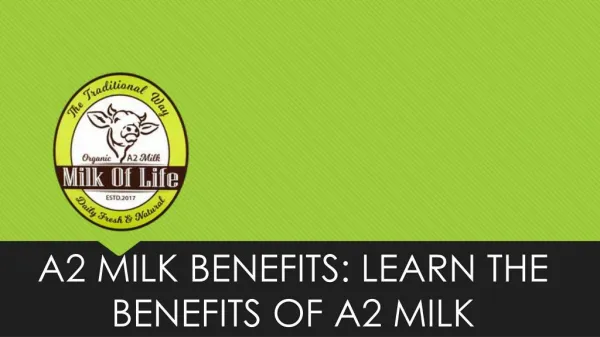 A2 Milk: Know the Benefits and Nutritional Value A2 Cow Milk