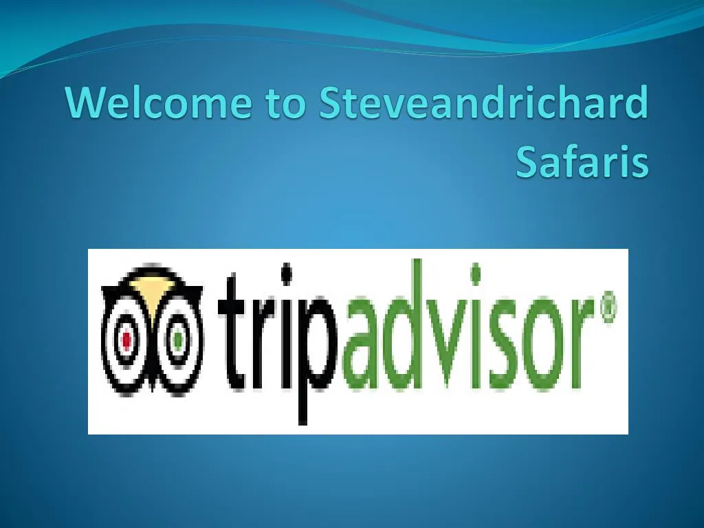 welcome to steveandrichard safaris