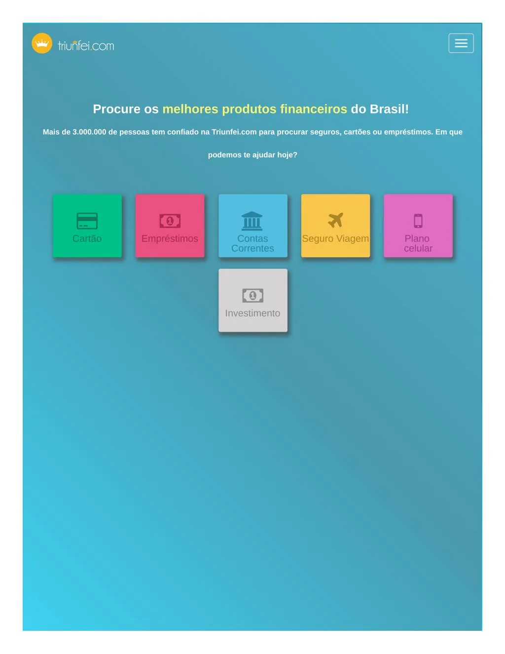 procure os melhores produtos financeiros do brasil