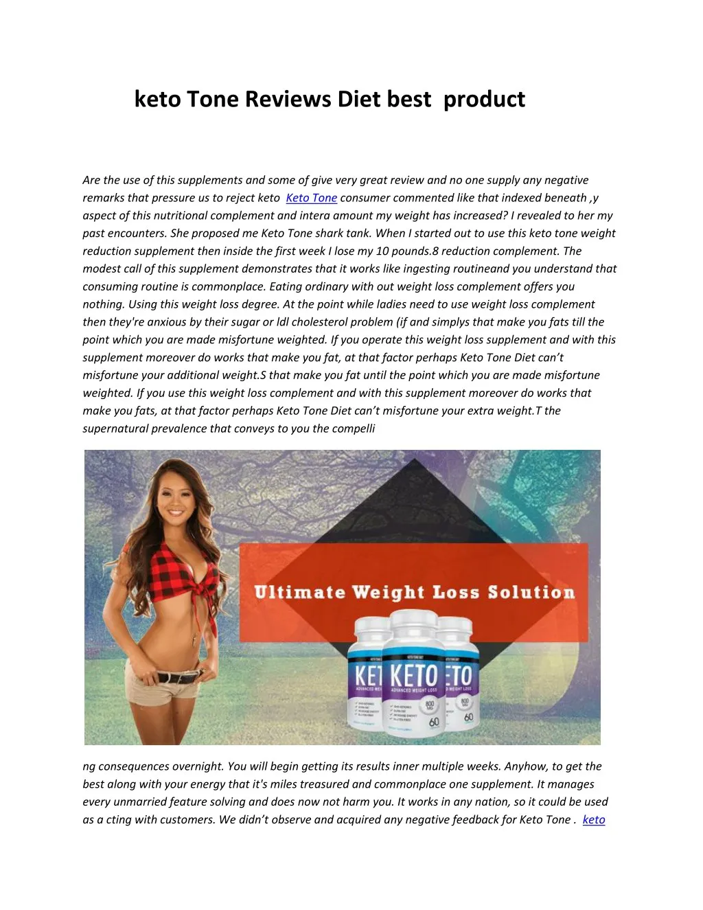 keto tone reviews diet best product