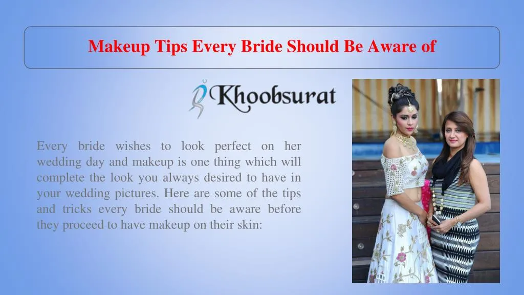 makeup tips every bride should be aware of