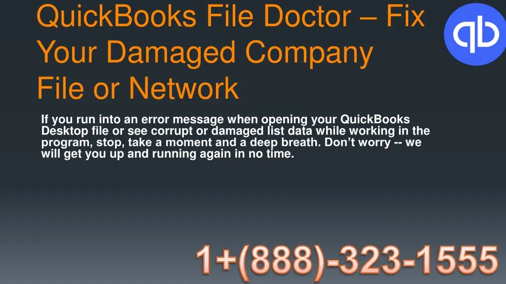 quickbooks file doctor fix your damaged company file or network