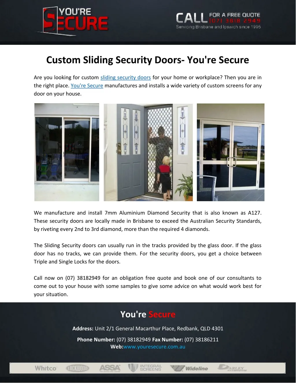 custom sliding security doors you re secure