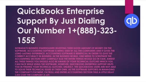 QuickBooks Enterprise Helpline Number