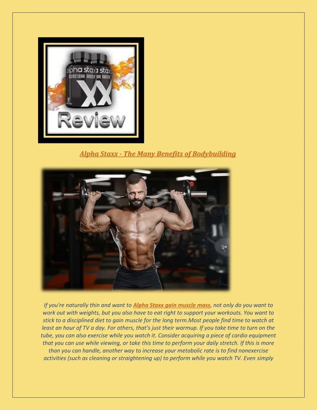 alpha staxx the many benefits of bodybuilding