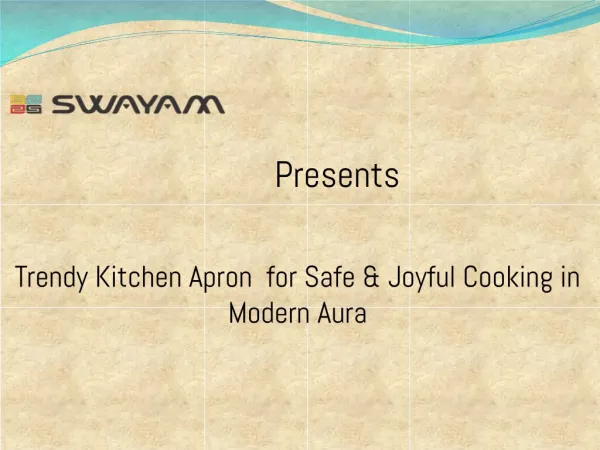 Feel Like a Professional Chef with Modern kitchen Linen Set -SwayamIndia