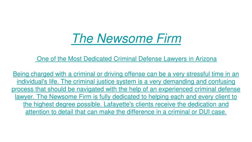 the newsome firm