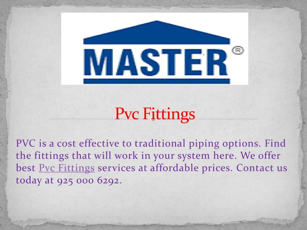 pvc fittings