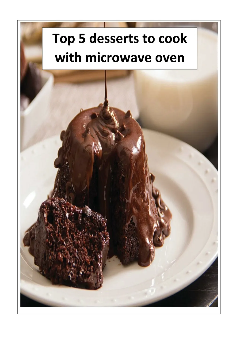 top 5 desserts to cook with microwave oven